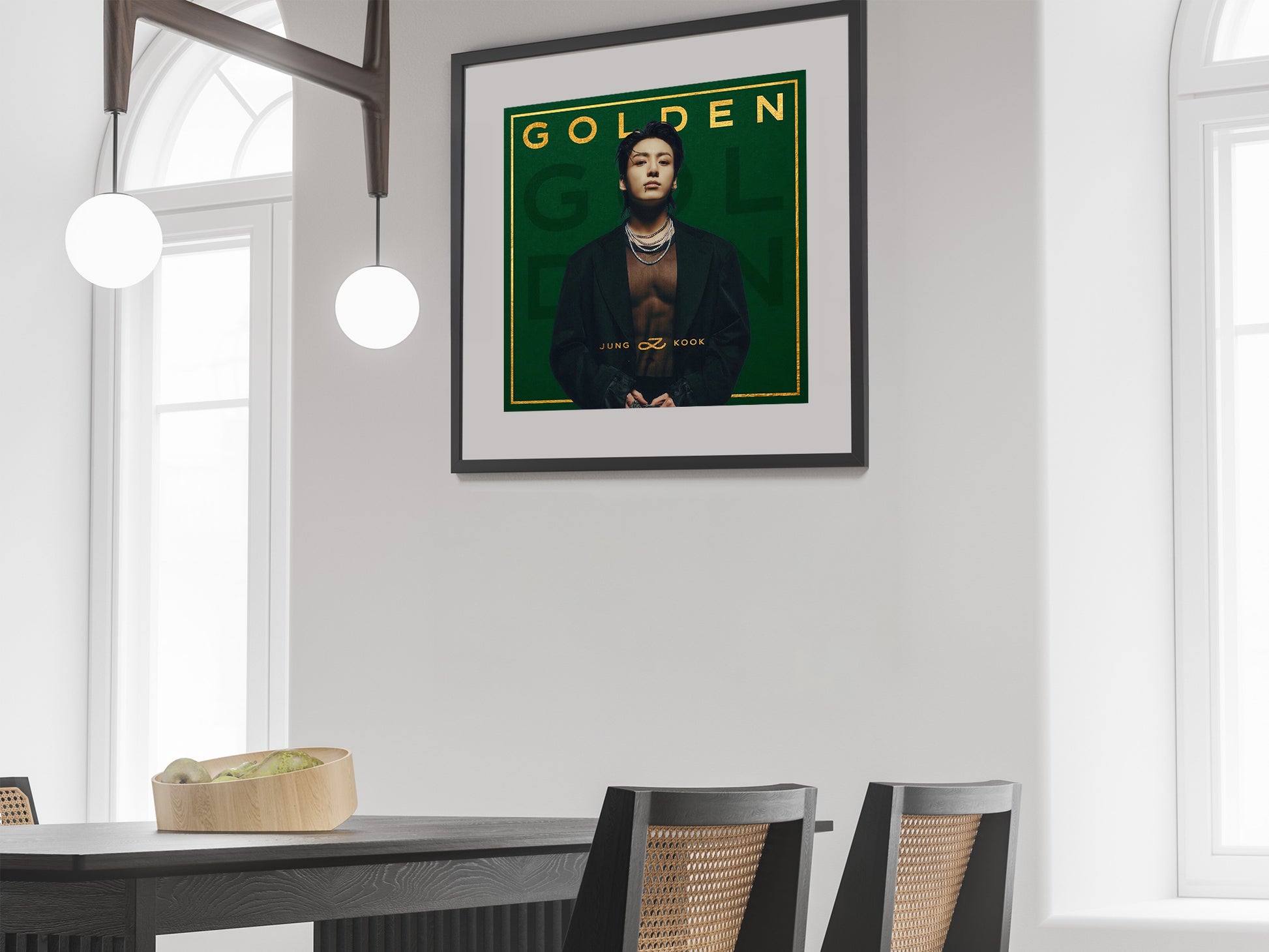 Jung Kook Golden Album Cover Poster Music Wall Art Digital Download