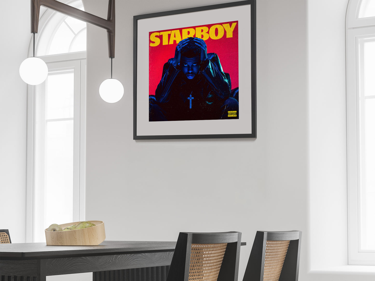 The Weeknd Starboy Album Cover Poster Music Wall Art Digital Download
